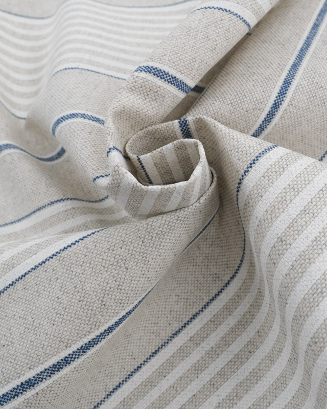 Linen Effect Coating 140 rainbow raja blue